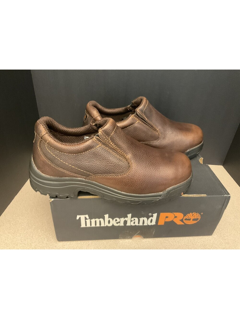 New! Mens Timberland PRO Titan EH Leather Alloy Toe Slip-On Work Shoes. SZ 10W